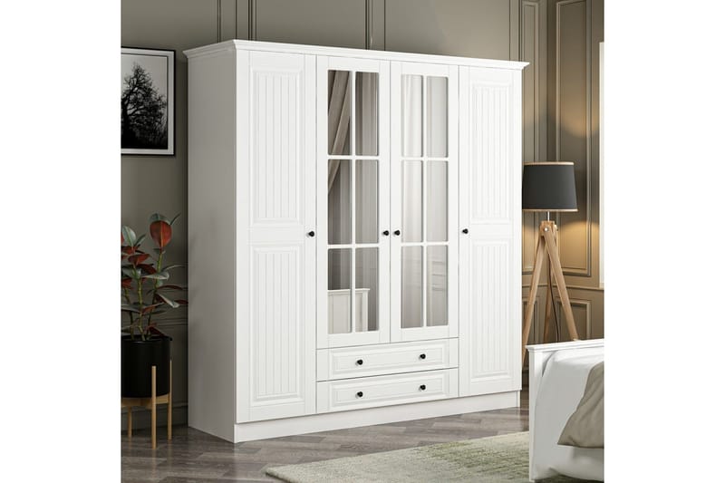 Fruitland Garderob 180 cm - Vit - Förvaring - Klädförvaring - Garderob & garderobssystem
