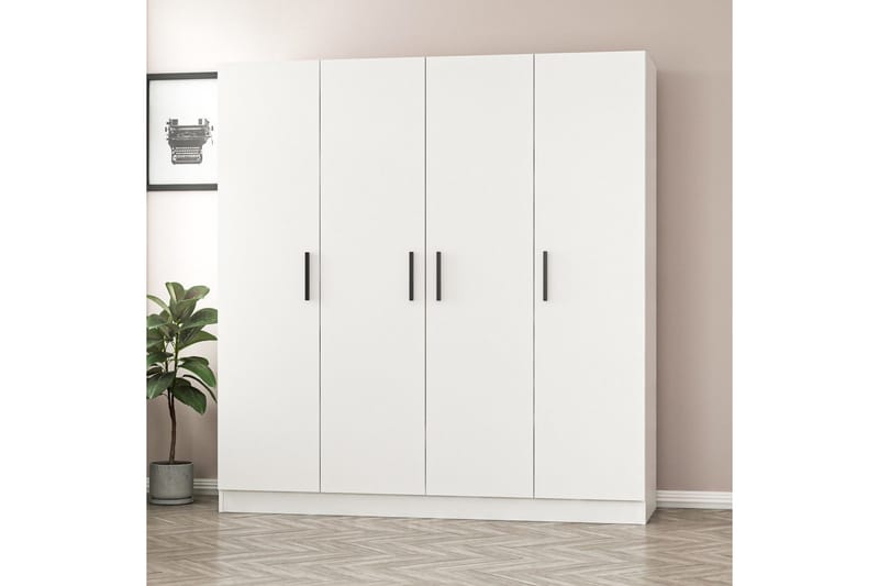 Fruitland Garderob 180 cm - Vit - Förvaring - Klädförvaring - Garderob & garderobssystem