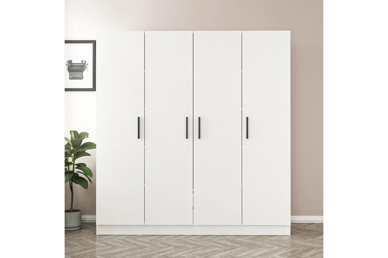 Fruitland Garderob 180 cm - Vit - Förvaring - Klädförvaring - Garderob & garderobssystem