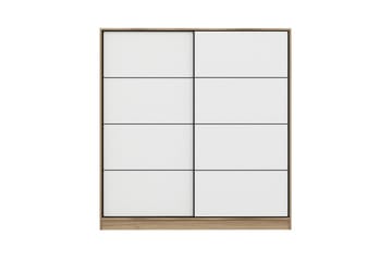 Fruitland Garderob 180 cm - Vit/ek - Förvaring - Klädförvaring - Garderob & garderobssystem