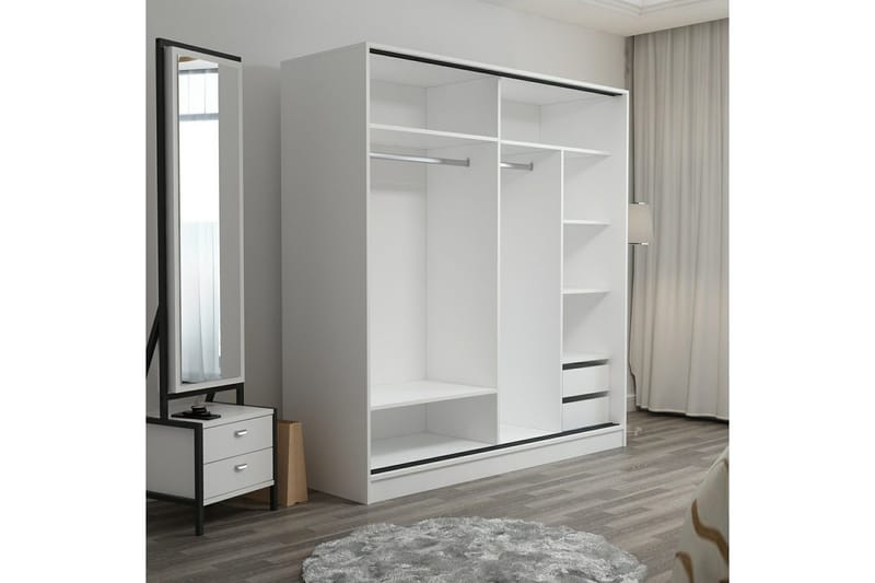 Fruitland Garderob 220 cm - Brun - Förvaring - Klädförvaring - Garderob & garderobssystem