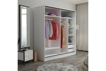 Fruitland Garderob 220 cm - Grå/Brun - Förvaring - Klädförvaring - Garderob & garderobssystem