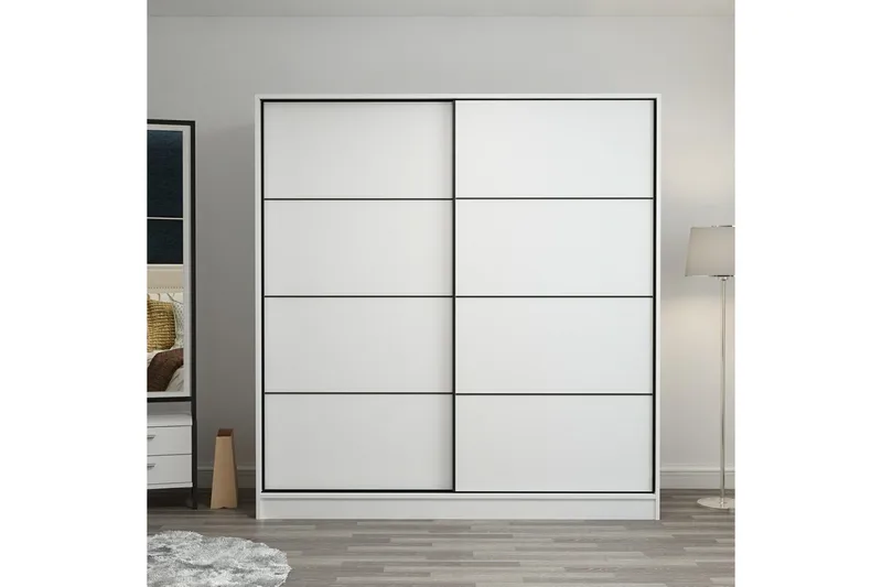 Fruitland Garderob 220 cm - Vit - Förvaring - Klädförvaring - Garderob & garderobssystem