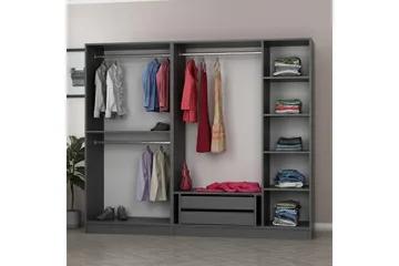 Fruitland Garderob 225 cm - Antracit - Förvaring - Klädförvaring - Garderob & garderobssystem