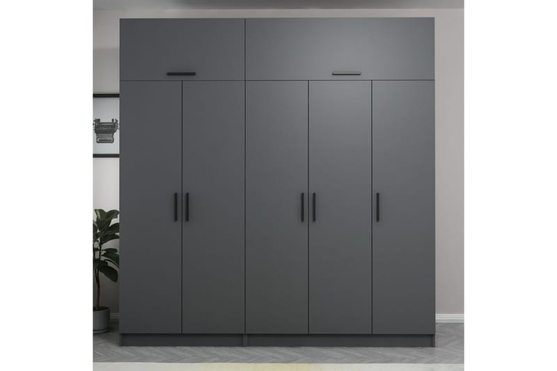 Fruitland Garderob 225 cm - Antracit - Förvaring - Klädförvaring - Garderob & garderobssystem