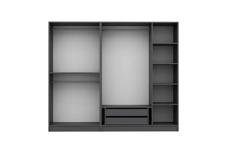Fruitland Garderob 225 cm - Antracit - Förvaring - Klädförvaring - Garderob & garderobssystem