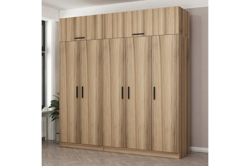 Fruitland Garderob 225 cm - Brun - Förvaring - Klädförvaring - Garderob & garderobssystem