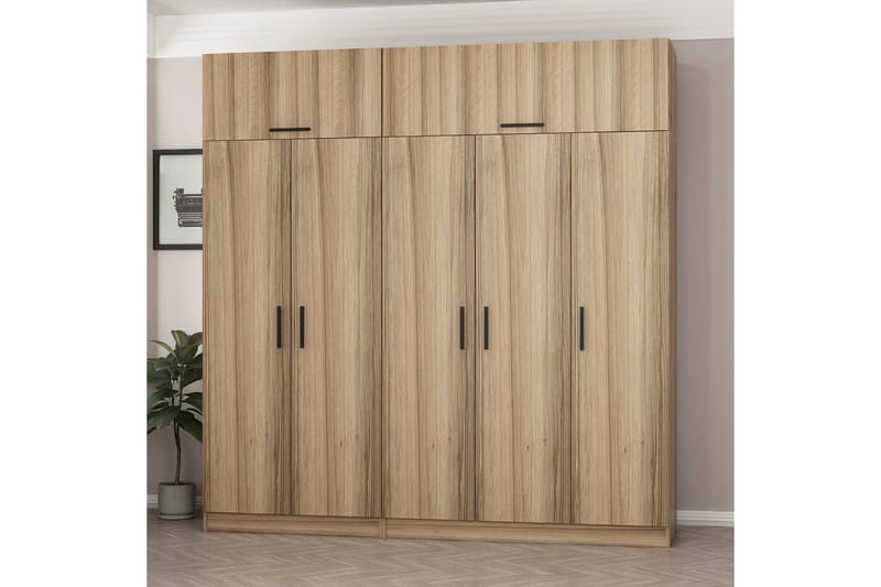 Fruitland Garderob 225 cm - Brun - Förvaring - Klädförvaring - Garderob & garderobssystem