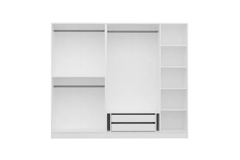 Fruitland Garderob 225 cm - Vit - Förvaring - Klädförvaring - Garderob & garderobssystem