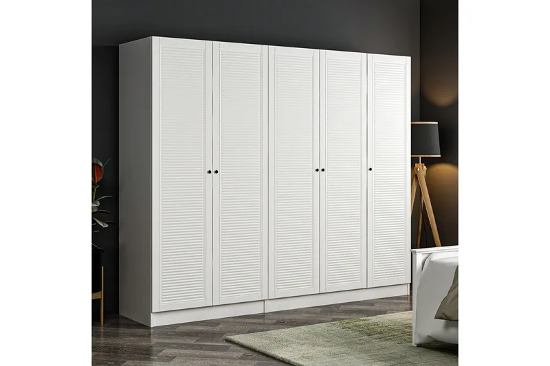 Fruitland Garderob 225 cm - Vit - Förvaring - Klädförvaring - Garderob & garderobssystem