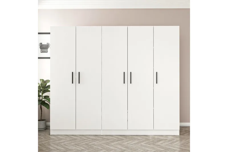 Fruitland Garderob 225 cm - Vit - Förvaring - Klädförvaring - Garderob & garderobssystem