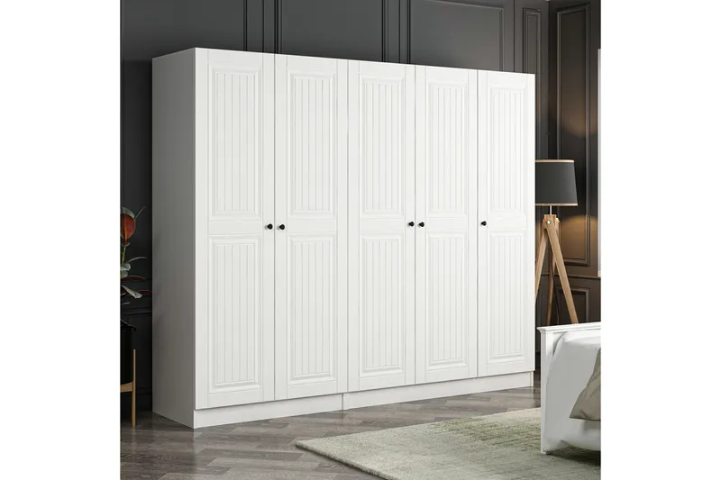 Fruitland Garderob 225 cm - Vit - Förvaring - Klädförvaring - Garderob & garderobssystem