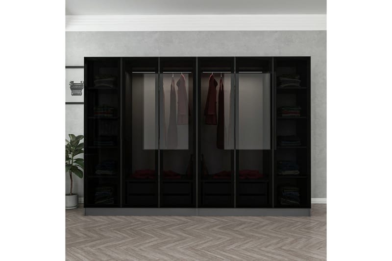 Fruitland Garderob 270 cm - Antracit - Förvaring - Klädförvaring - Garderob & garderobssystem