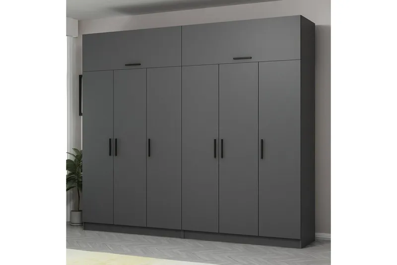 Fruitland Garderob 270 cm - Antracit - Förvaring - Klädförvaring - Garderob & garderobssystem