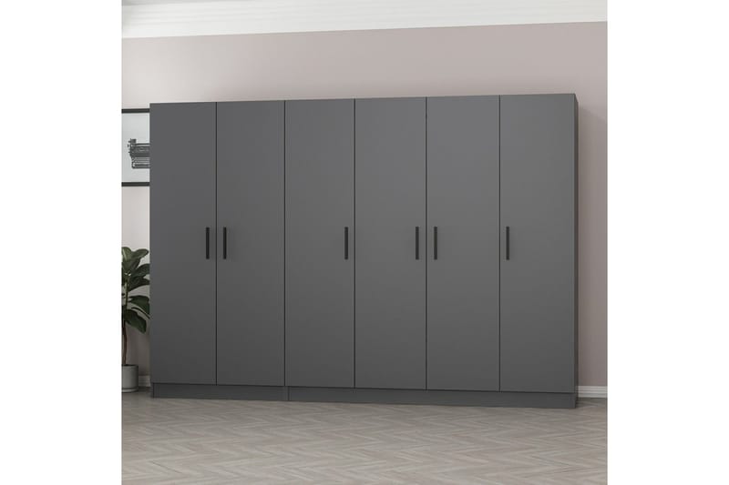 Fruitland Garderob 270 cm - Antracit - Förvaring - Klädförvaring - Garderob & garderobssystem