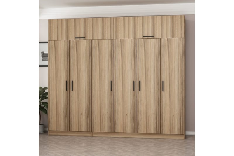 Fruitland Garderob 270 cm - Brun - Förvaring - Klädförvaring - Garderob & garderobssystem