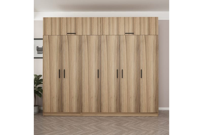Fruitland Garderob 270 cm - Brun - Förvaring - Klädförvaring - Garderob & garderobssystem