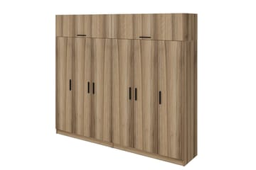 Fruitland Garderob 270 cm - Brun - Förvaring - Klädförvaring - Garderob & garderobssystem