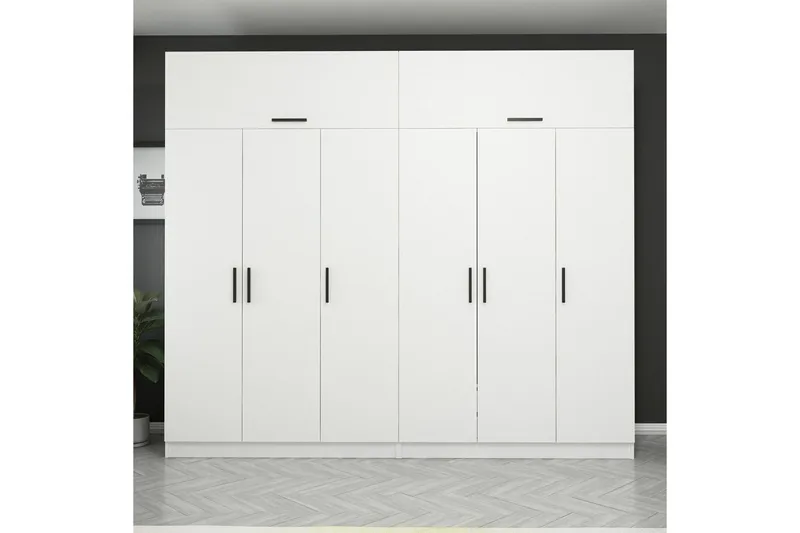 Fruitland Garderob 270 cm - Vit - Förvaring - Klädförvaring - Garderob & garderobssystem