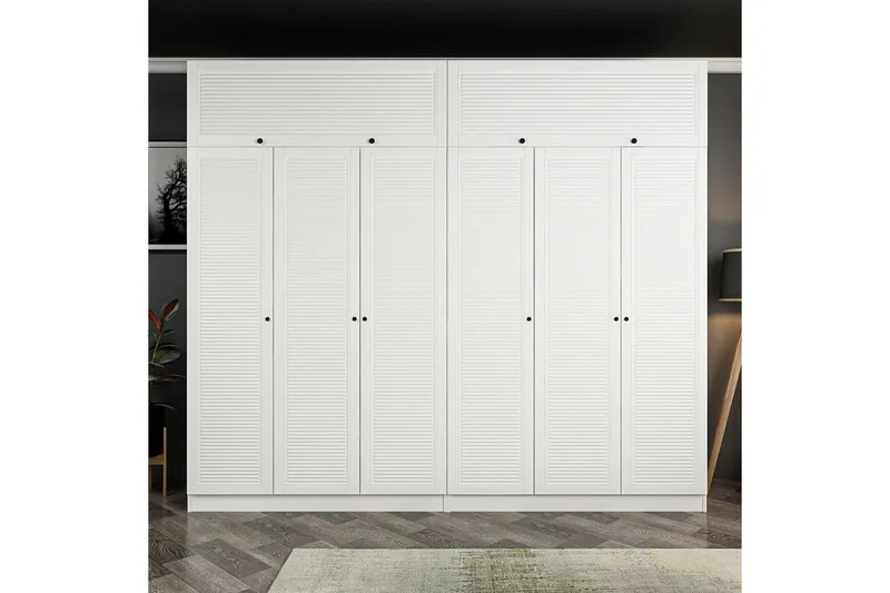 Fruitland Garderob 270 cm - Vit - Förvaring - Klädförvaring - Garderob & garderobssystem