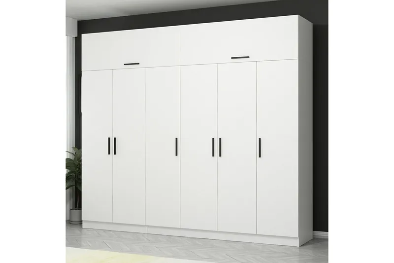 Fruitland Garderob 270 cm - Vit - Förvaring - Klädförvaring - Garderob & garderobssystem