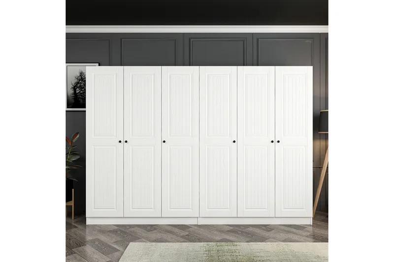 Fruitland Garderob 270 cm - Vit - Förvaring - Klädförvaring - Garderob & garderobssystem