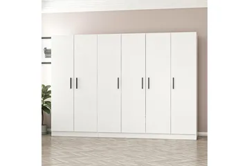 Fruitland Garderob 270 cm - Vit - Förvaring - Klädförvaring - Garderob & garderobssystem