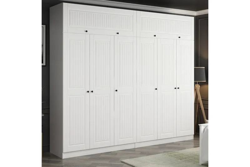 Fruitland Garderob 270 cm - Vit - Förvaring - Klädförvaring - Garderob & garderobssystem