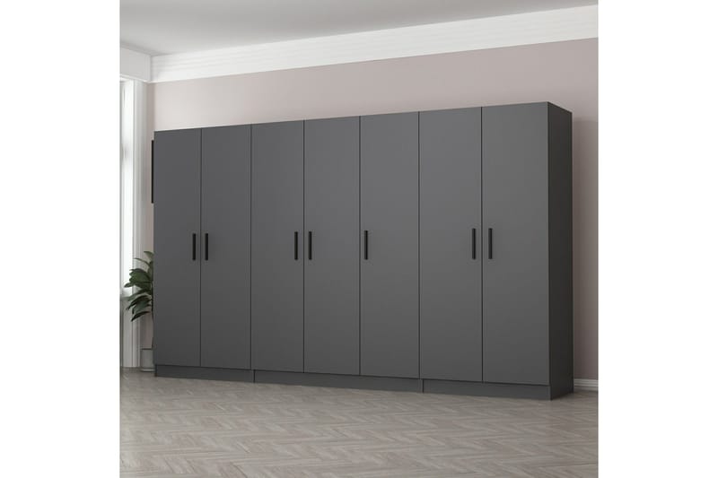 Fruitland Garderob 315 cm - Antracit - Förvaring - Klädförvaring - Garderob & garderobssystem