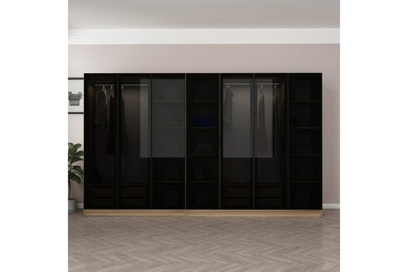 Fruitland Garderob 315 cm - Ek - Förvaring - Klädförvaring - Garderob & garderobssystem