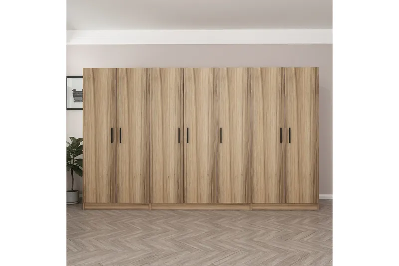 Fruitland Garderob 315 cm - Ek - Förvaring - Klädförvaring - Garderob & garderobssystem