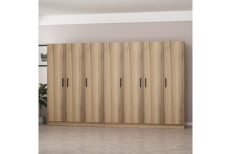 Fruitland Garderob 315 cm - Ek - Förvaring - Klädförvaring - Garderob & garderobssystem