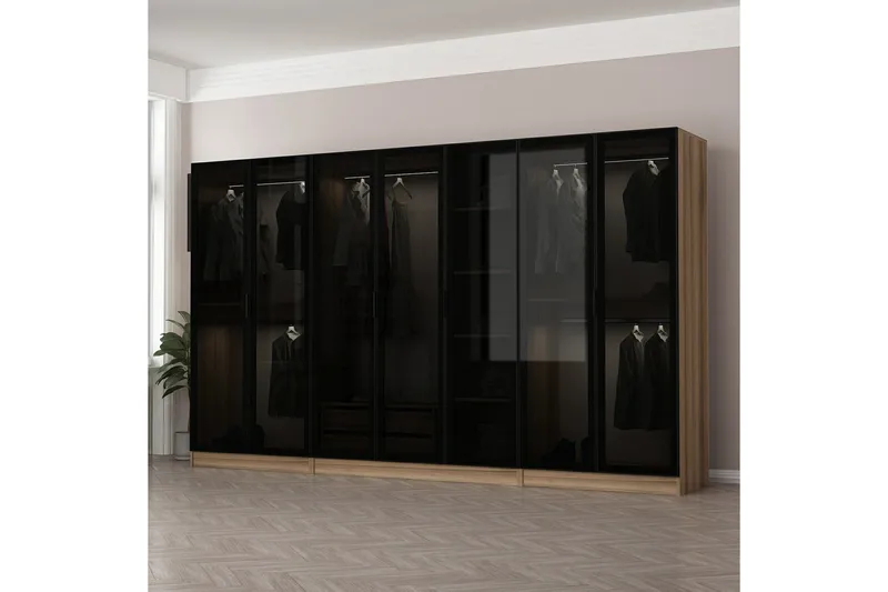 Fruitland Garderob 315 cm - Ek - Förvaring - Klädförvaring - Garderob & garderobssystem