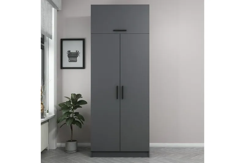 Fruitland Garderob 90 cm - Antracit - Förvaring - Klädförvaring - Garderob & garderobssystem