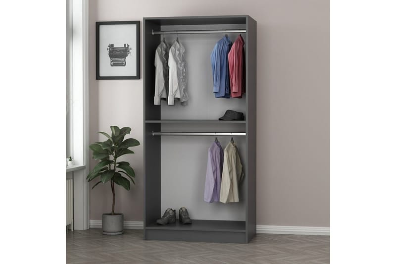 Fruitland Garderob 90 cm - Antracit - Förvaring - Klädförvaring - Garderob & garderobssystem
