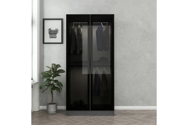 Fruitland Garderob 90 cm - Antracit - Förvaring - Klädförvaring - Garderob & garderobssystem