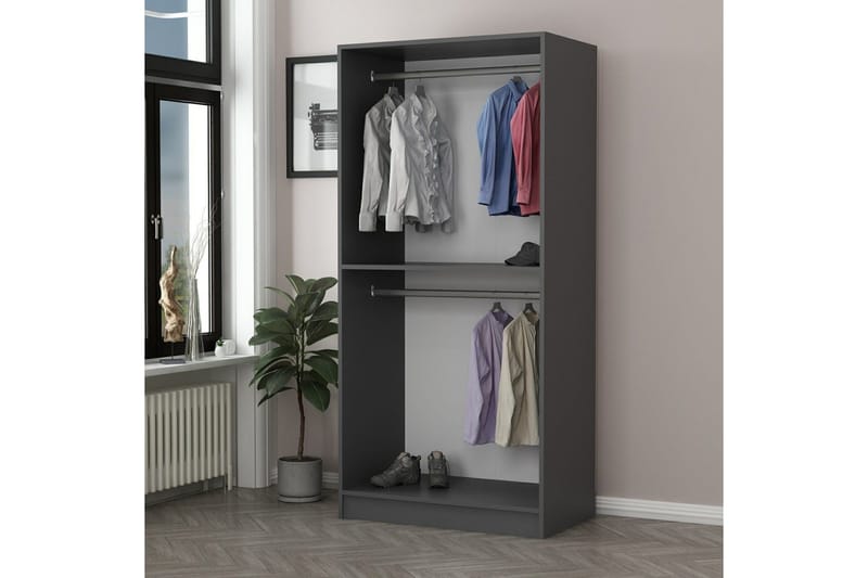 Fruitland Garderob 90 cm - Antracit - Förvaring - Klädförvaring - Garderob & garderobssystem