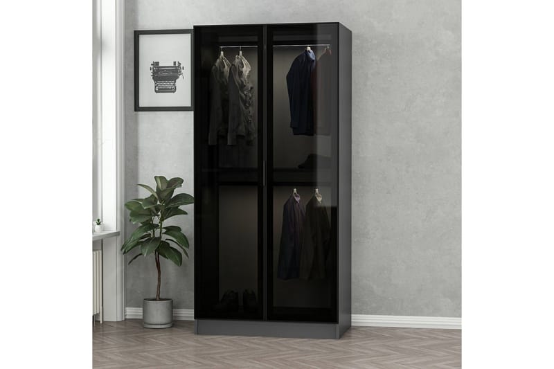 Fruitland Garderob 90 cm - Antracit - Förvaring - Klädförvaring - Garderob & garderobssystem