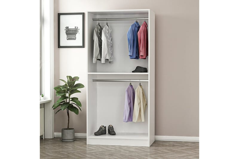 Fruitland Garderob 90 cm - Vit - Förvaring - Klädförvaring - Garderob & garderobssystem