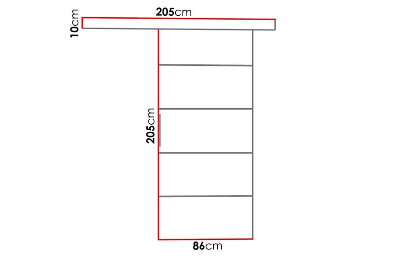 Nemanja Skjutdörr 86x205 cm - Ek - Förvaring - Klädförvaring - Garderob & garderobssystem - Garderobsdörr - Skjutdörrar garderob