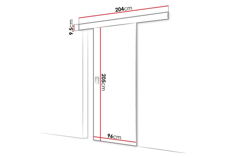 Werdi Skjutdörr 204 cm - Förvaring - Klädförvaring - Garderob & garderobssystem - Garderobsdörr - Skjutdörrar garderob