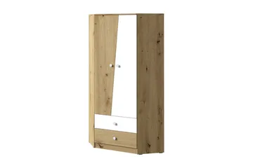 Nero Garderob 87 cm - Natur/Vit - Förvaring - Klädförvaring - Garderob & garderobssystem - Hörngarderob