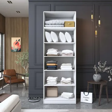 Jornes Garderob 90x255x57,5 cm - Vit - Förvaring - Klädförvaring - Garderob & garderobssystem - Klädskåp & fristående garderob