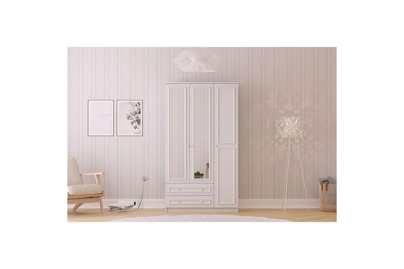 Kovric Garderobsskåp 105x210 cm - Matt Vit - Förvaring - Klädförvaring - Garderob & garderobssystem