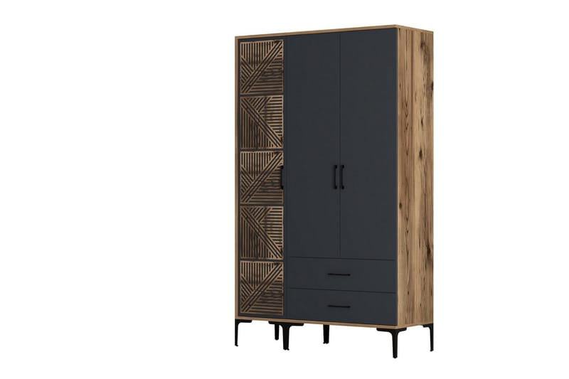 Kumsal Garderob 120 cm - Antracit - Förvaring - Klädförvaring - Garderob & garderobssystem