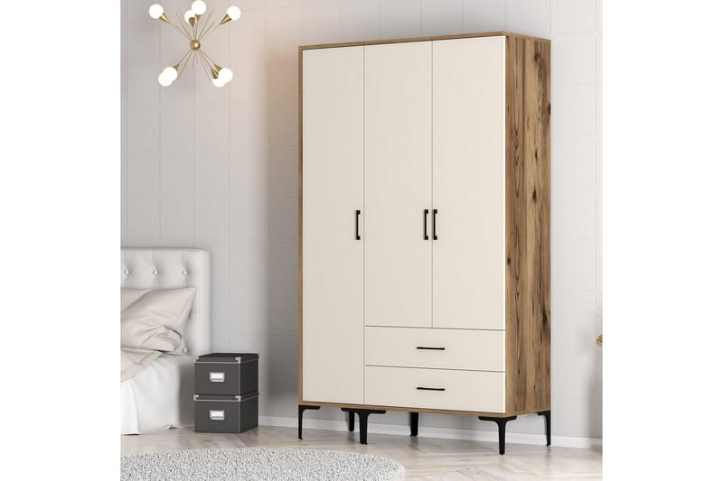 Kumsal Garderob 120 cm - Cream - Förvaring - Klädförvaring - Garderob & garderobssystem