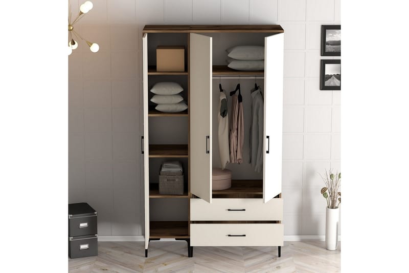 Kumsal Garderob 120 cm - Cream - Förvaring - Klädförvaring - Garderob & garderobssystem