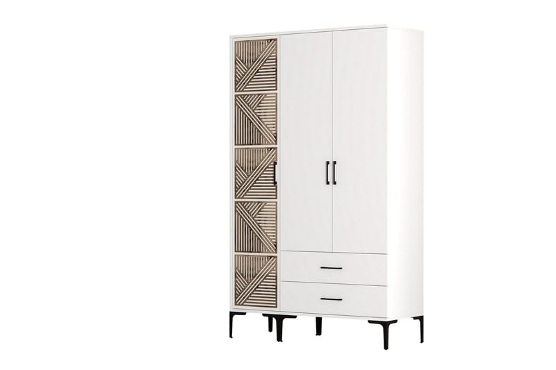 Kumsal Garderob 120 cm - Vit - Förvaring - Klädförvaring - Garderob & garderobssystem