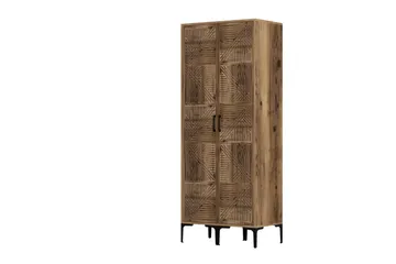 Kumsal Garderob 80 cm - Valnöt - Förvaring - Klädförvaring - Garderob & garderobssystem