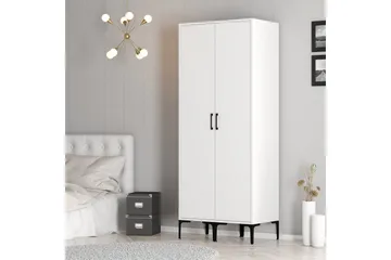 Kumsal Garderob 80 cm - Vit - Förvaring - Klädförvaring - Garderob & garderobssystem